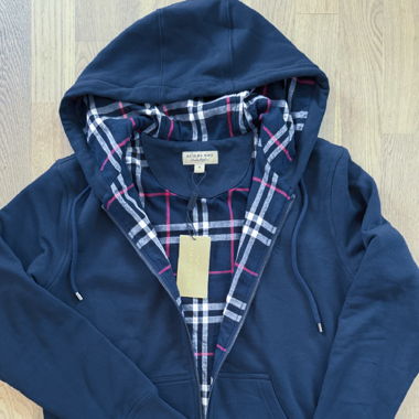 Burberry Zip Up Navy Blue