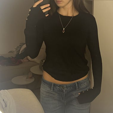 Maglia a maniche lunghe nera
