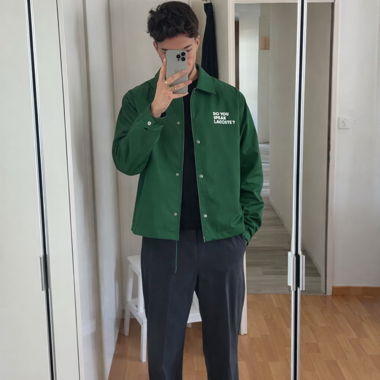 Giacca coach verde Lacoste