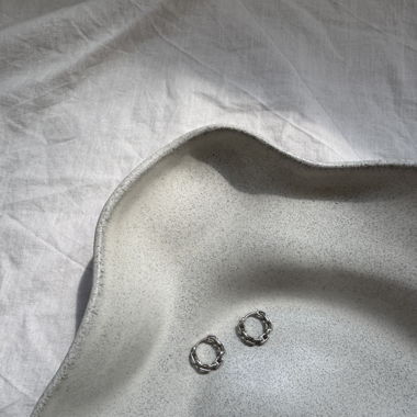 Kleine silberne Creolen, 925 sterling silver