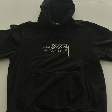 Felpa nera con cappuccio Stüssy Wear