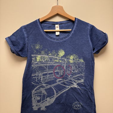 T-shirt bleu graphique