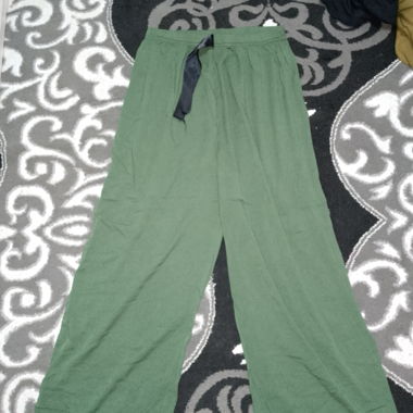 Pantalon d'été léger vert / pantalon en tissu aéré et fin
