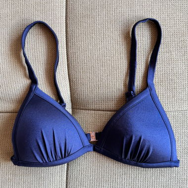 h&m navy blue padded bikini top