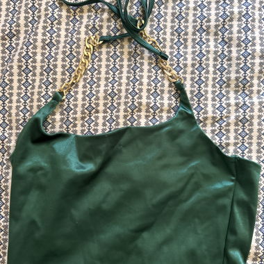 Haut crop top vert