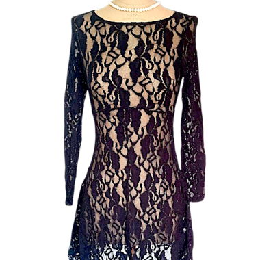 Elegant Black Lace Dress Cami – Size S