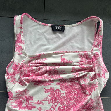 Pink Toile Busiter Tank 