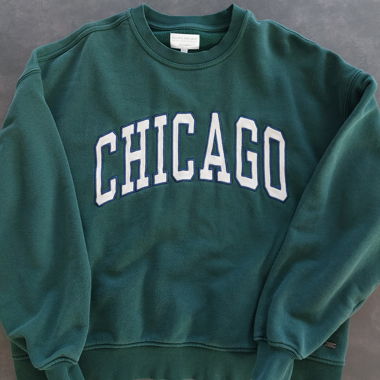 Grüner Chicago-Sweater