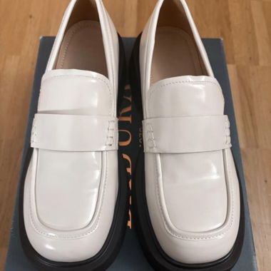 White Patent Loafers