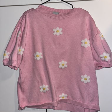 Rosa Blumen-T-Shirt