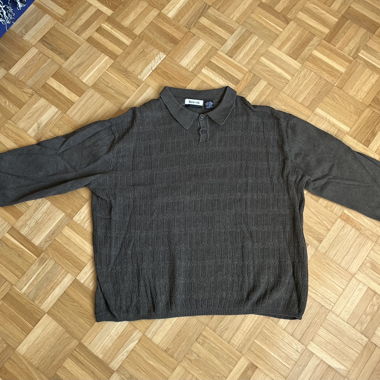 Rework Strickpullover Olivgrün