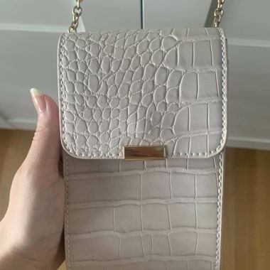 Crossbody Bag in hellbeige mit Kartenfächern