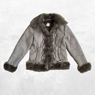 beige Afghanische Jacke