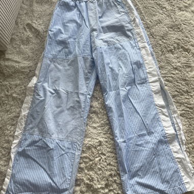 Blue Striped Pants