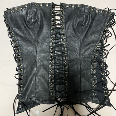 Black Leader Corset-Top