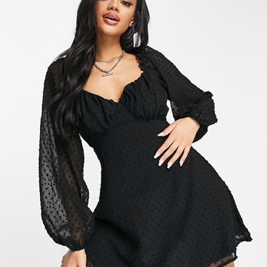Black Mini Dress - Missguided 