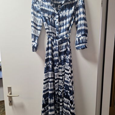 Robe chemisier mi-longue batik