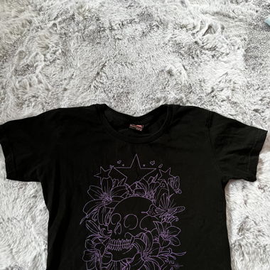 Schwarzes cropped Shirt