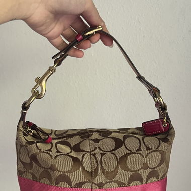 Hot pink vintage coach bag pouch 