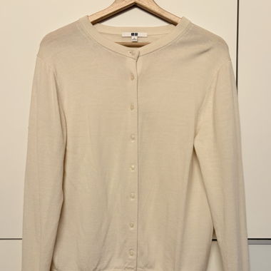 Butter yellow Strickjacke (rundhals)
