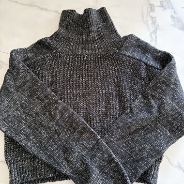 Grey / Black Turtleneck Sweater