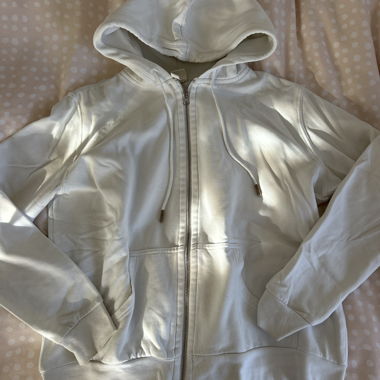 Veste sweat confortable blanche