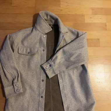 beige Wolljacke