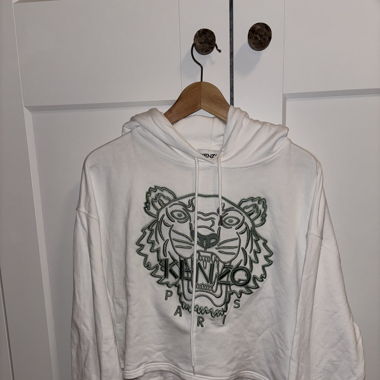 KENZO HOODIE WHITE GREEN