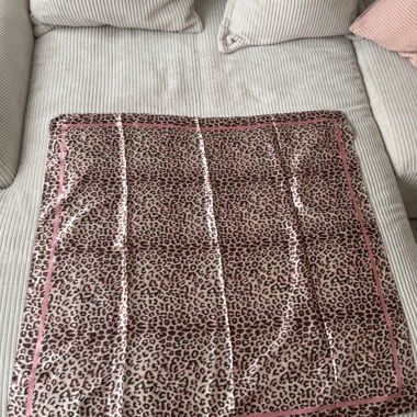 SALE Leopard Scarf with Pink Border