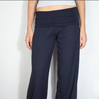SUBDUED PALAZZO-HOSE MIT BUND