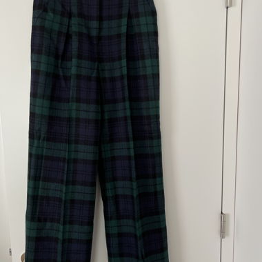Checked wide-leg pants