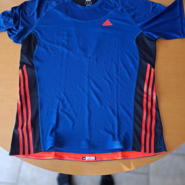 Adidas ClimaCool T-shirt blue orange XL
