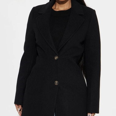 Black midi coat