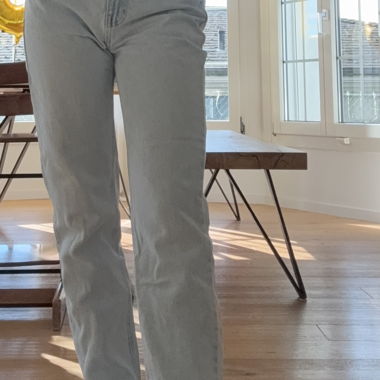 mom jeans bleu clair