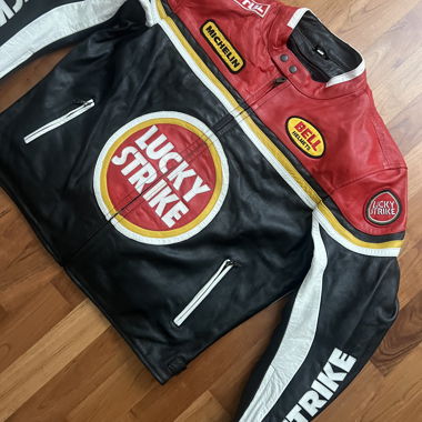 Veste en cuir moto Lucky Strike