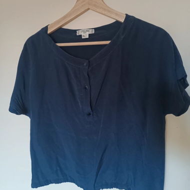 Celine Navy Blue Blouse