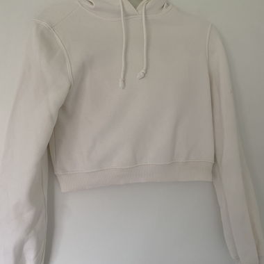 Weisser Cropped Hoodie XS