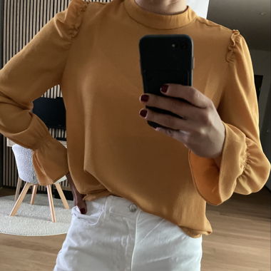 Mustard business blouse 