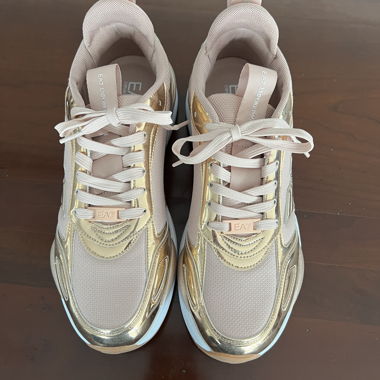 EA7 Emporio Armani rose gold sneakers