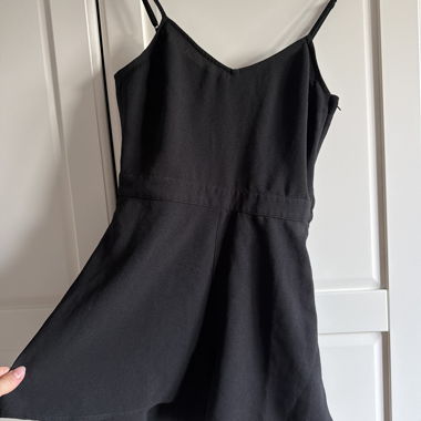 Black Spaghetti Strap Playsuit