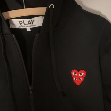 Schwarzer PLAY Comme des Garçons Hoodie L