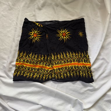 Flame Print Mini Skirt