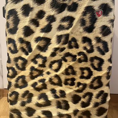 Valigia rigida Trolley motivo leopardo
