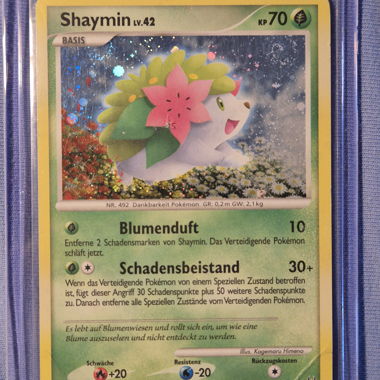 Pokemonkarte shaymin lv. 42 mit swirl