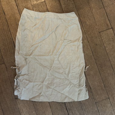 Gonna in lino beige