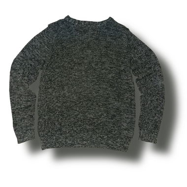 Maglione grigio/kaki mélange a maniche lunghe
