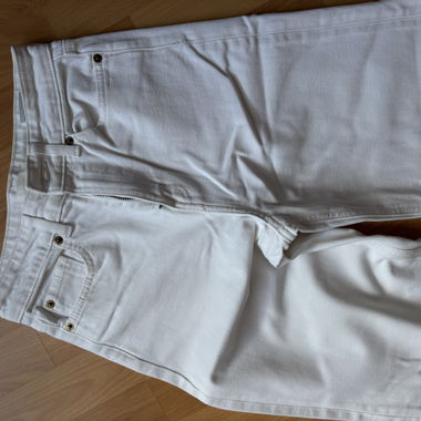 Jeans blanc taille haute 