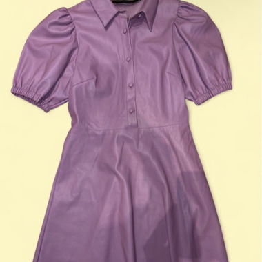 Robe en cuir lilas Zara