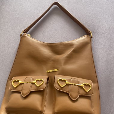 Sac Love Moschino beige