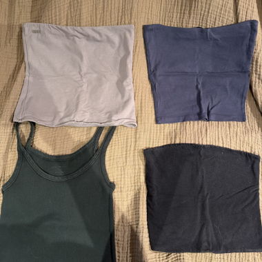 NOM, subdued and brandy tops
